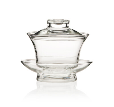 

Traditional Gongfu Tea Clear Glass Gaiwan 150ml FH-333