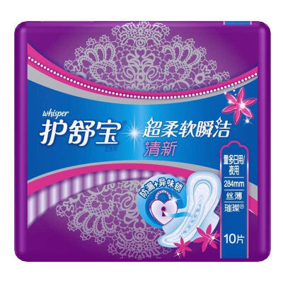 

Shu Shu Bao fresh instant clean personal sanitary napkin Quantity Day / Night with 284mm10 piece (dry mesh instantaneous absorption body breathable) (old and new random packaging sent)