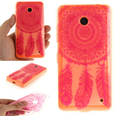 

Rose wind chimes Pattern Soft Thin TPU Rubber Silicone Gel Case Cover for Nokia Lumia 630