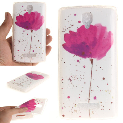 

Purple orchid Pattern Soft Thin TPU Rubber Silicone Gel Case Cover for Lenovo A2010