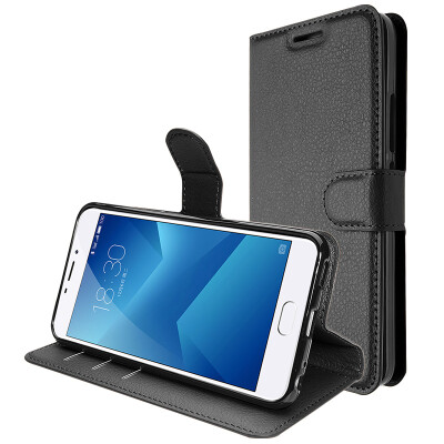 

KOOLIFE charm blue NOTE5 phone case protective holster clamshell drop card holster soft shell for Meizu charm blue note5-black