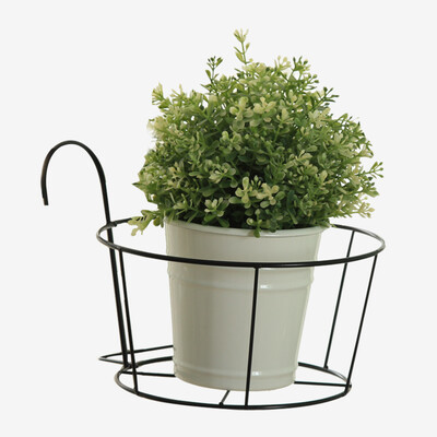 

OURUNZE iron art outdoor balcony hanging plant stands planter holder flower rack