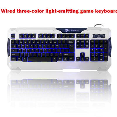 

Цвета Crack игры Клавиатура USB Illuminated Multimedia PC Gaming клавиатуры регулируемой подсветкой