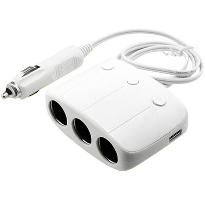 

Chuan Feng автомобильное зарядное устройство прикуривателя двойной USB автомобильное зарядное устройство телефона зарядное устройство серебряный CF-9006