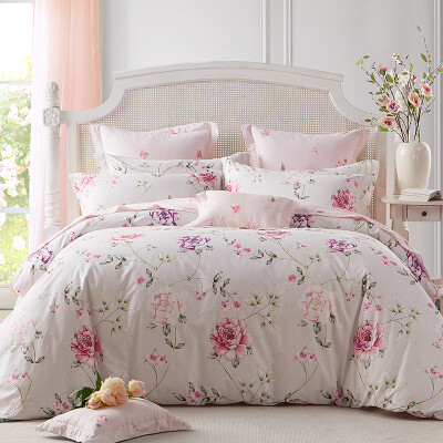 

Taste Bedding Home Textiles Tweed Twill Prints Four Sets Cotton Bed Sheets Keeper Flower Flower Pink 15m Bed 200 230cm