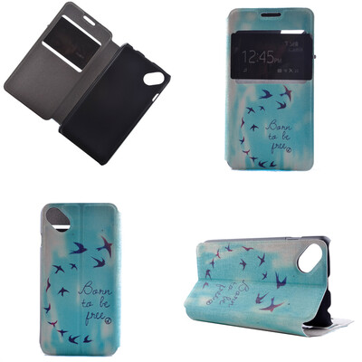 

Flying Birds Sky Design PU кожа флип Обложка Кошелек Карты Держатель чехол для Wiko Sunset 2