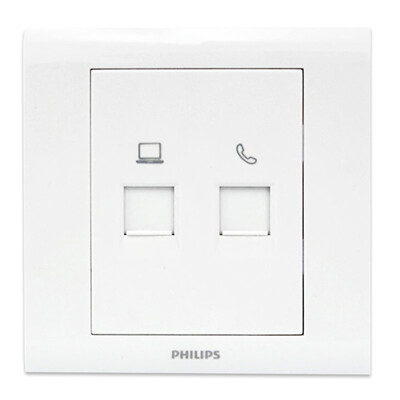 

Philips (Филипс) компьютер гнездо переключатель гнездо панели телевизионного видеонаблюдения проводной сетевой кабель гнездо панели 86 Р3 слоновой кости