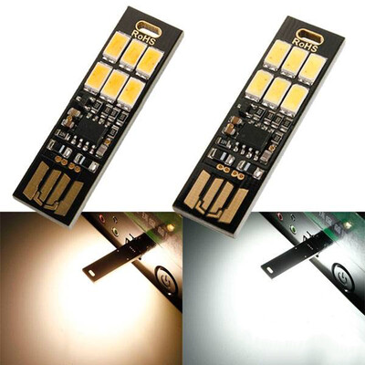 

1шт 1W 50LM Мини Сенсорный переключатель USB Mobile Power Кемпинг светодиодные лампы