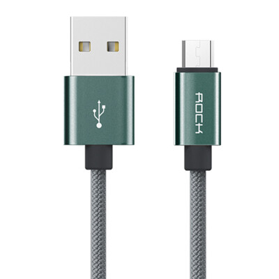 

ROCK Micro USB cable for charging&data transferdeep green03 meter