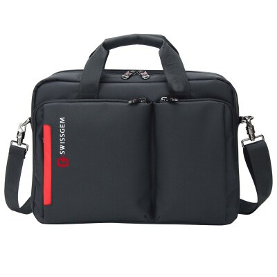 

SVVISSGEM business handbag fashion casual shoulder computer bag 11 inch male and female Messenger bag briefcase iPad shoulder bag SA-1106 black