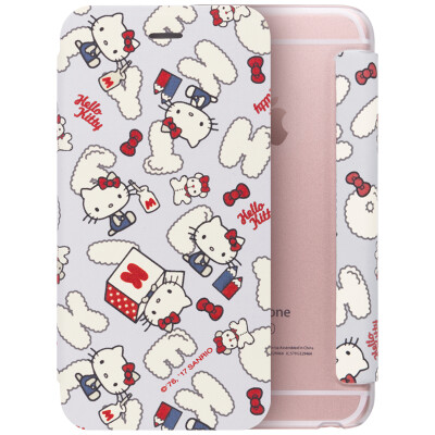 

Отлично HelloKitty серии Apple iphone8 / 7Plus раскладушка телефон случае / защитная крышка милый мультфильм раскладушка хлопок конфеты Кэти серый