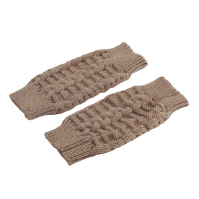 

Fashion Unisex Men Women Knitted Fingerless Winter Gloves Soft Warm Mitten