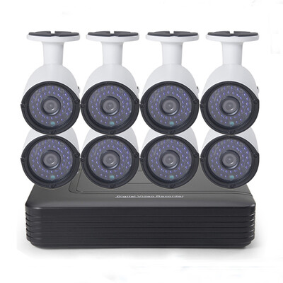

Cotier New CCTV Systems 8CH Analog Camera 720P 8pcs Night Vision IR Distance 20M DVR 8Channel AHD Security Kits