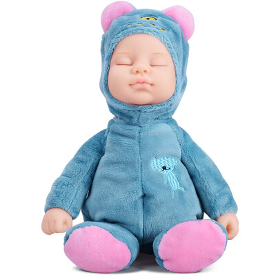 

BIEBER cute monster sleeping doll soothing doll plush doll toy simulation baby comfort toys blue America