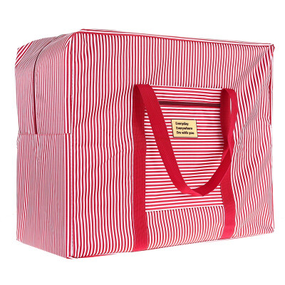 

Jingdong supermarket Jingtang travel bag bag clothing finishing bag Oxford cloth waterproof bag red stripes trumpet