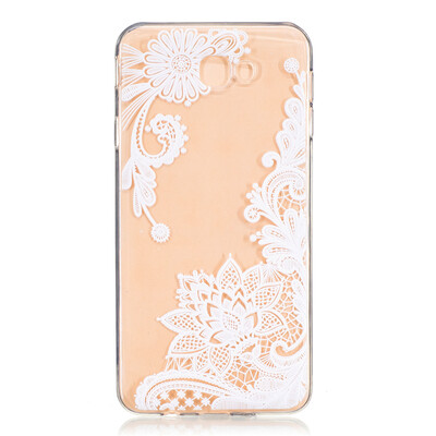 

Lace flowers Pattern Soft Thin TPU Rubber Silicone Gel Case Cover for SAMSUNG Galaxy J7 Prime