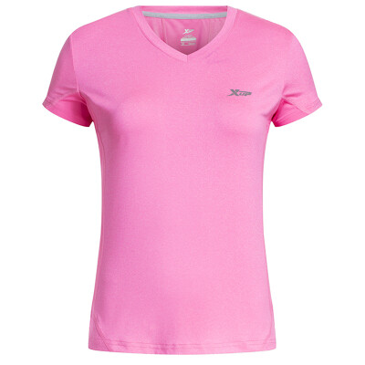 

[Jingdong Supermarket] Xtep (XTEP) female short-sleeved round neck shirt sports breathable moisture perspiration running T-shirt 884228019187 pink L