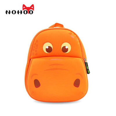 

NOHOO Hippo Kids Baby Cartoon Waterproof School Bags 3D Animals Backpack For Girls Boys School Bags For Teenager