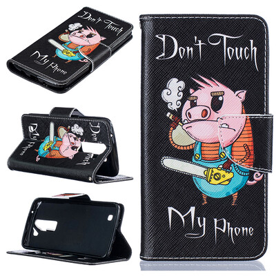 

Pig Design PU Leather Flip Cover Wallet Card Holder Case for LG K7/K8