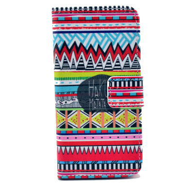 

Stripe Design PU Leather Flip Cover Wallet Card Holder Case for IPHONE 5