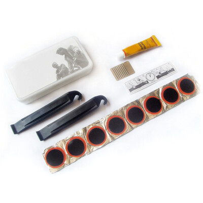 

14 in 1 Bicycle Flat Tire Repair Patch Glue Lever Cement Tyre Rubber Tube Kit