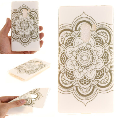 

White flowers Pattern Soft Thin TPU Rubber Silicone Gel Case Cover for XIAOMI MIX