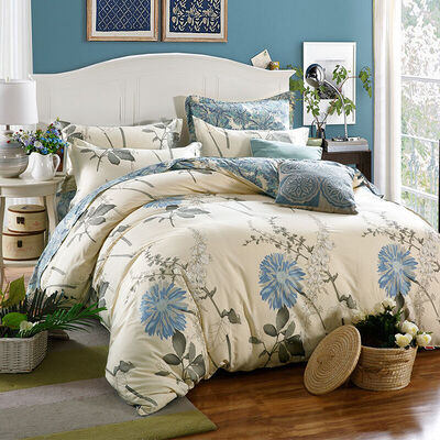 

【Jingdong Supermarket】 Antarctic (NanJiren) Quilt Cover Cotton Twill Printed Quilt Single Bed Cover Single piece Gray 150 * 200cm