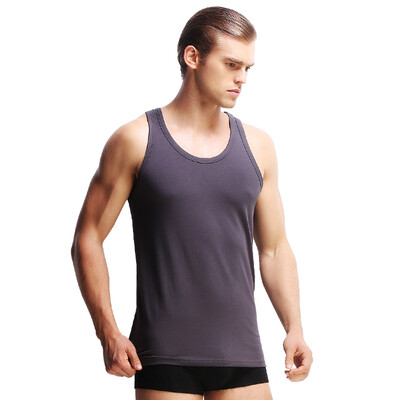 

【Jingdong Supermarket】 Hengyuan Xiang Vest Men's elastic cotton Slimming shirt sports sweat pearl blue 2 pieces installed 180/105