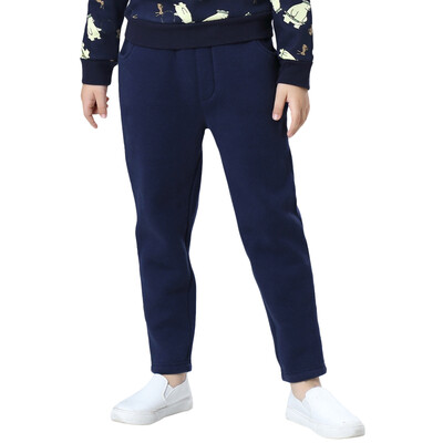 

Xin Song boys snowflakes embroidered cashmere sports pants in the big red autumn&winter plus velvet thickening sports casual pants gray G166B2120
