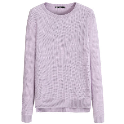 

Semir Women&39s round neck collar simple solid color sweater sweater shirt shirt tide 19316070427 purple tone