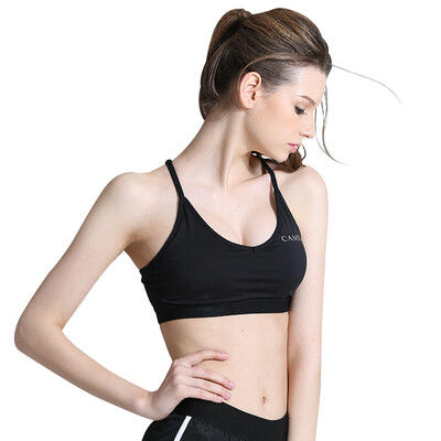 

Camel CAMEL ladies sports vest pure color quick running yoga sports corset C7S1U6905 black l