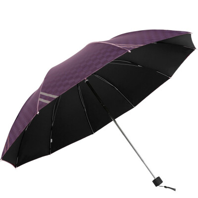 

Paradise umbrella British style Vinyl increase three fold sunny umbrella 32248ELHB dark purple