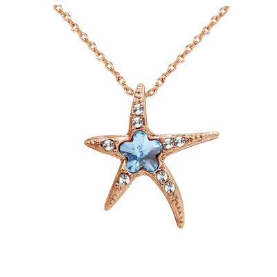 

Yoursfs® Rose Gold Plated Necklace Cubic Zirconia Starfish Pendant Necklace for Woman