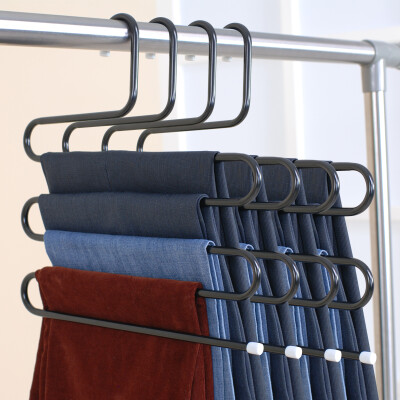 

Increasing new trousers -type wardrobe pants rack trousers hangers magic pants hangers black 4 fitted RYX-0254