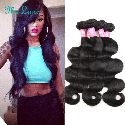 

Brazilian Body Wave 4 Bundles 7A Brazilian Virgin Hair Body Wave Ms Luna Hair Products Soft Brazilian Human Hair Weave Bundles