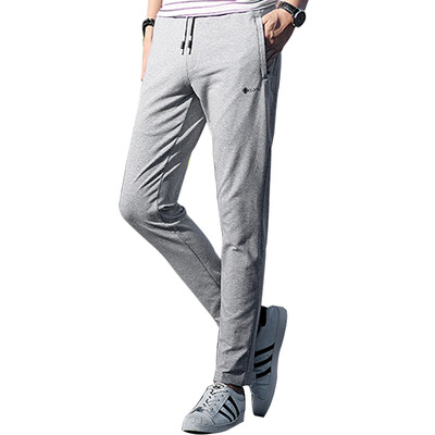 

MSEK) XK3204 Men's Korean Slim Pants Leather Pants Fashion Foot Casual Pants Black