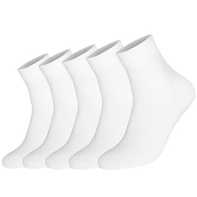 

Hengyuan Xiang bamboo pulp fiber men socks business casual short tube socks white 5 double loaded