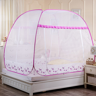 

Yingxin nets Home Textiles three open doors to avoid the installation of yurt mosquito increase space dome mosquito net foldable wire back mosquito net 18 meters bed blue