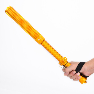 

Small savage anti-body wolf anti-explosive sticks light flashlight telescopic sticks long section of the mace teeth car charging long-range security patrol with the rejection stick effect better black