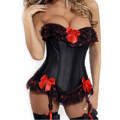 

Sexy Corset Floral Waist Trainer Strapless Bustier Corselet Women Shapewear Underpants