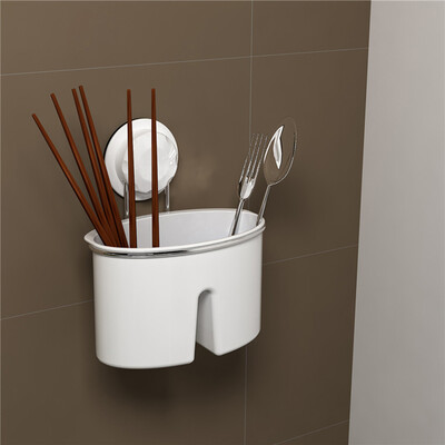 

【Jingdong supermarket】 music stickers (LOTI) bathroom racks multi-function sucker storage rack kitchen chopsticks tube 83010