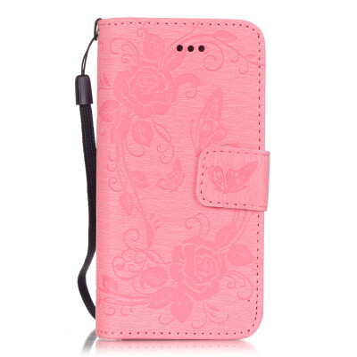 

Pink Butterfly PU Leather Flip Cover Wallet Card Holder Case for IPHONE 7PLUS