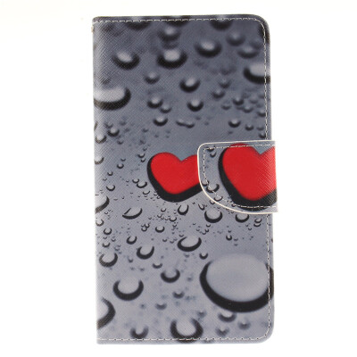 

Heart-shaped waterdrop Design PU Leather Flip Cover Wallet Card Holder Case for ASUS ZenFone 2