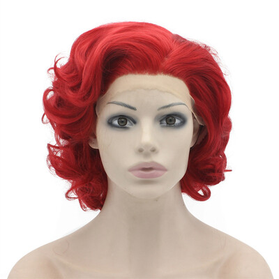 

Iwona Synthetic Hair Lace Front Short Curly Red Wig