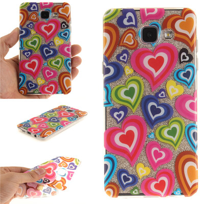 

Colorful love Pattern Soft Thin TPU Rubber Silicone Gel Case Cover for SAMSUNG GALAXY A3 2016/A310