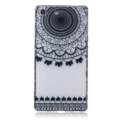 

Black wind chimes Pattern Soft Thin TPU Rubber Silicone Gel Case Cover for SONY Xperia M5