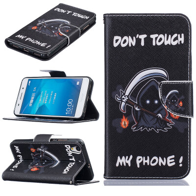 

Grim Reaper Design PU Leather Flip Cover Wallet Card Holder Case for HUAWEI Honor 5A/Y6 II