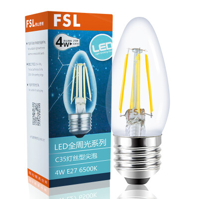 

Супермаркет] [Jingdong FSL (FSL) Светодиодная лампа ретро Свеча всей окружности вольфрама большого наконечника винта шарика свет 4
