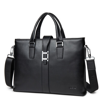 

GSQ Gu Siqi men bag fashion backpack business casual cowhide briefcase cross section handbag Messenger bag 139-1 black