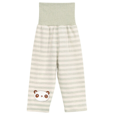 

Xin Song baby color cotton dual-use crotch belly pants newborn children's cotton underwear open crotch pants natural green panda C239B66 / 44